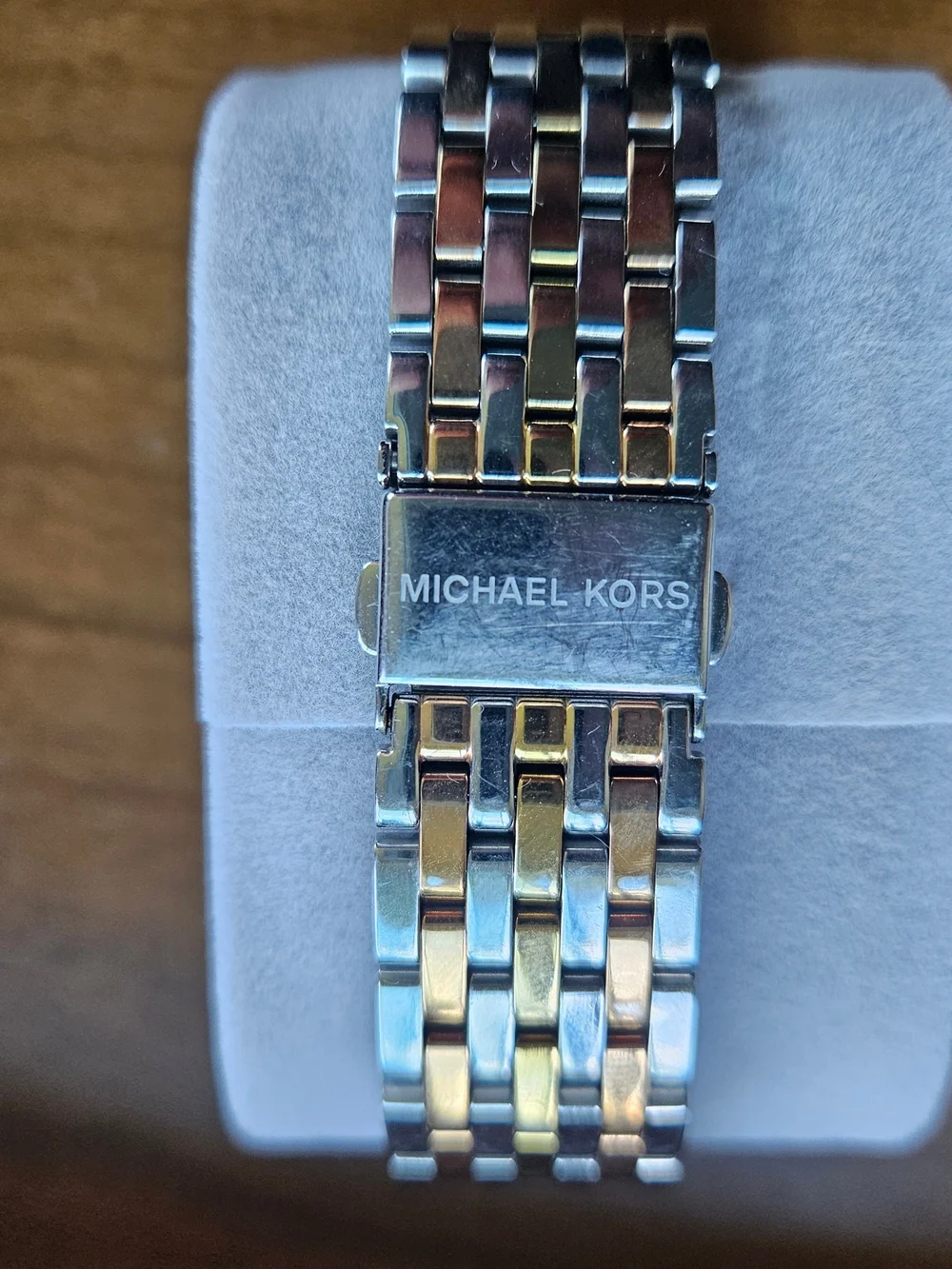 Michael Kors Light MOP Dial Two-Tone Crystal Bezel Watch